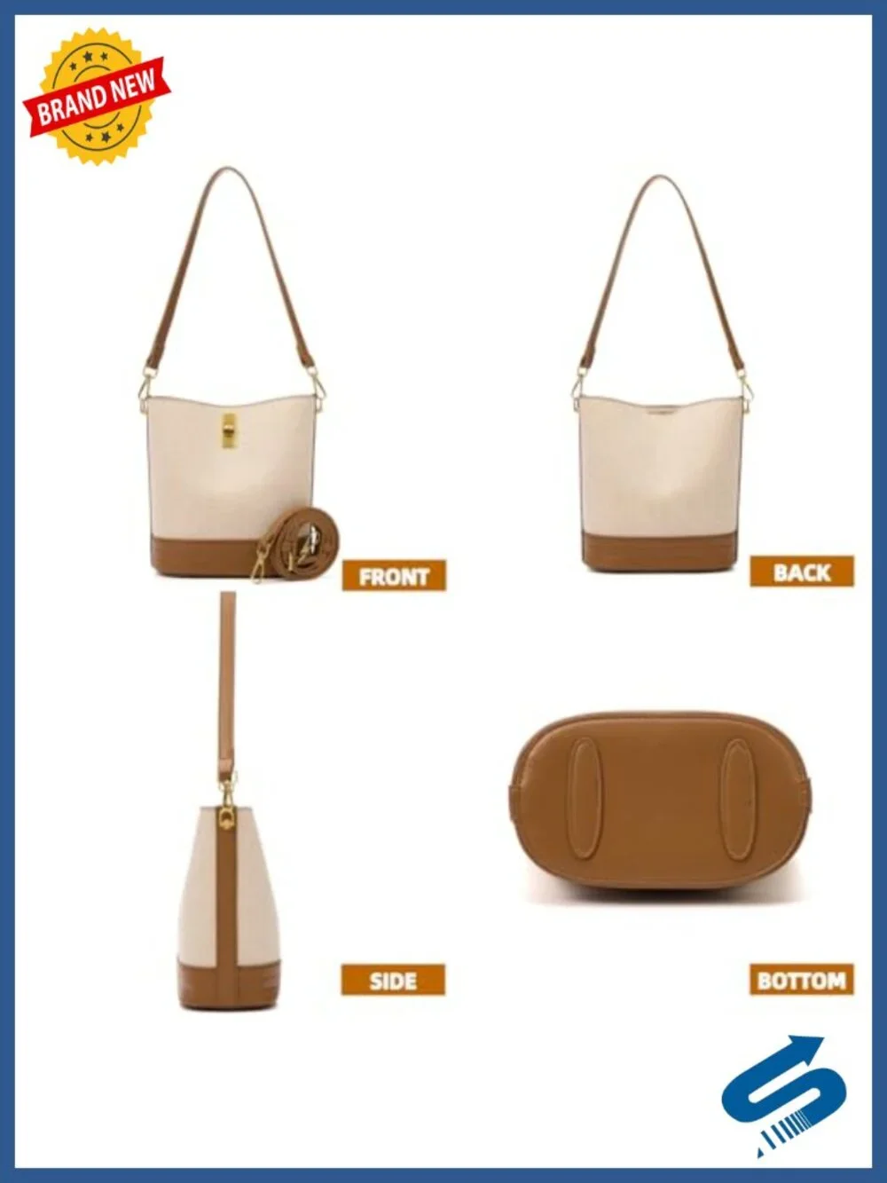 Mini Faux Suede Bucket Bag Crossbody Shoulder Purse Hobo Handbag